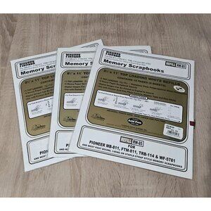 Pioneer Memory Scrapbooks 8.5"x11" Top Loading White Refills RW-85 -- Lot of 3